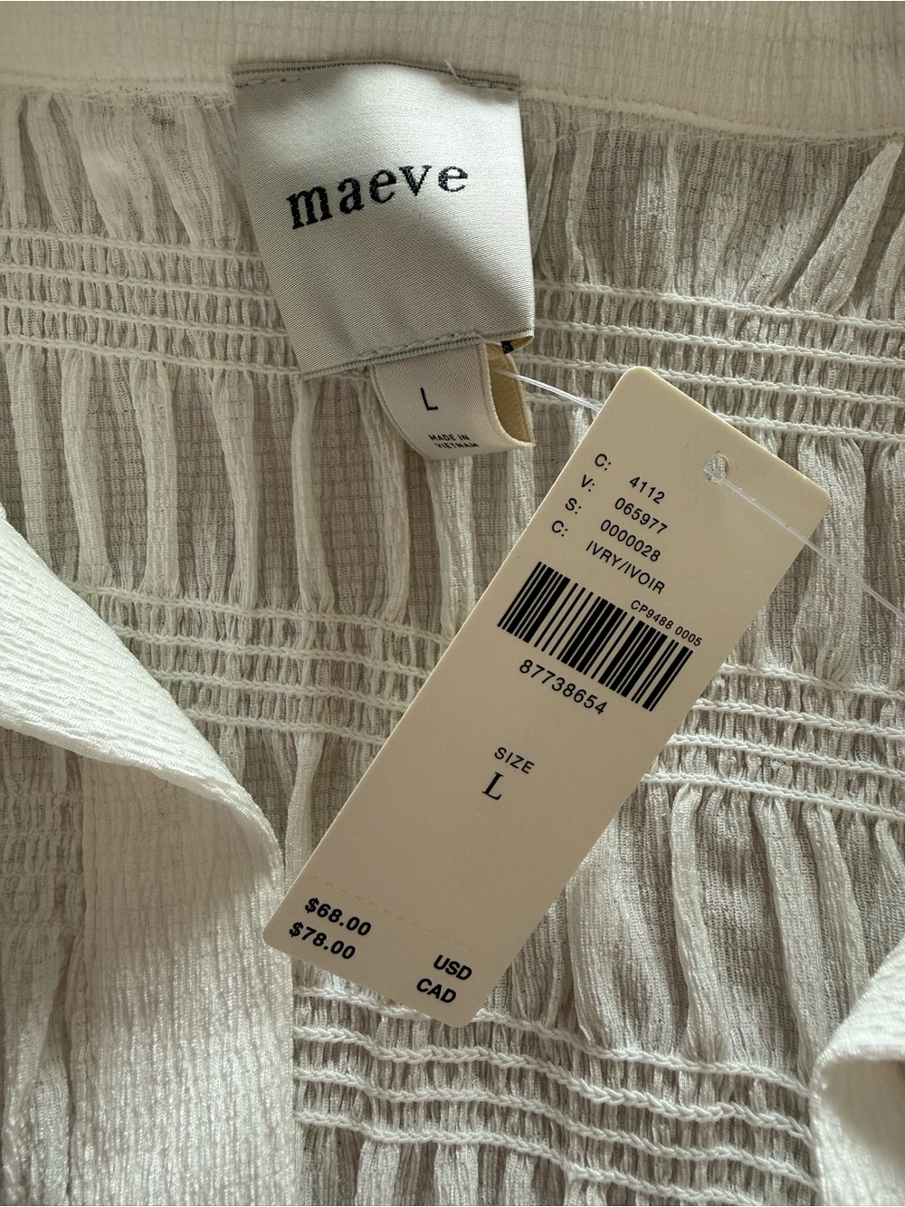 Maeve Ivory Textured Ruffle Blouse - Picture 3 of 5